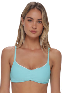 Swim Systems Aqua Haze Rib Pom Pom Sylvia Bralette Top