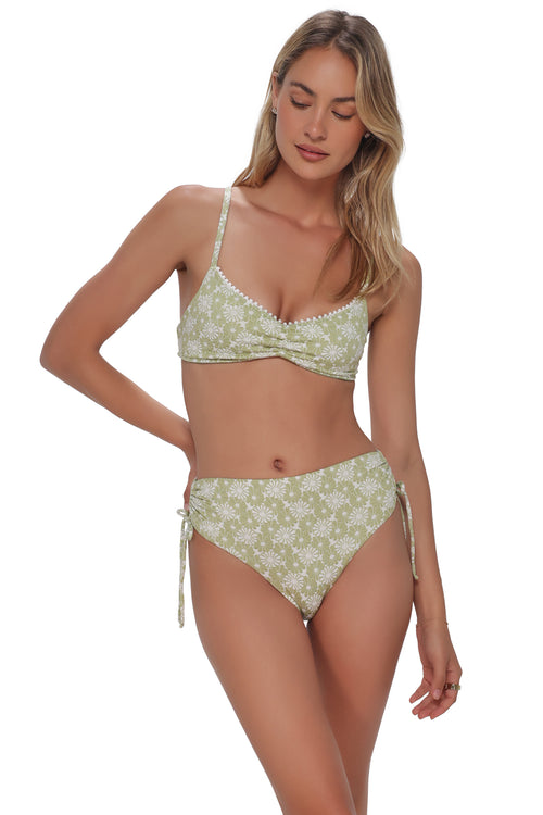 Swim Systems Cactus Flower Pom Pom Sylvia Bralette Top XS / CACTU / T547P