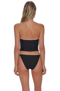 Swim Systems Black Pom Pom Dolly Crop Top