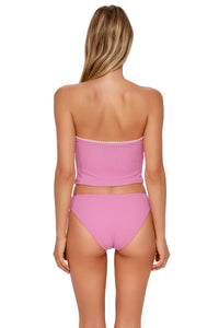 Swim Systems Cotton Candy Scrunch Pom Pom Dolly Crop Top