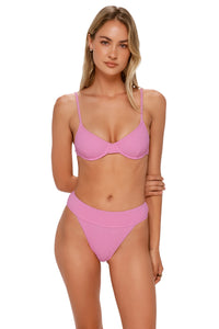 Swim Systems Cotton Candy Scrunch Jolene Underwire Top