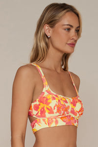 Swim Systems Island Coral Crinkle Rib Kaia Top