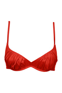 B Swim Setting Sun Red Meridian Underwire Top XS / SETSU / U637