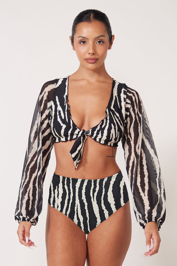 Villa Fresca Zebra Scarlett Bikini Top
