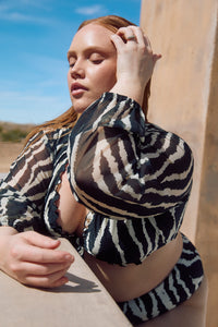 Villa Fresca Zebra Scarlett Bikini Top