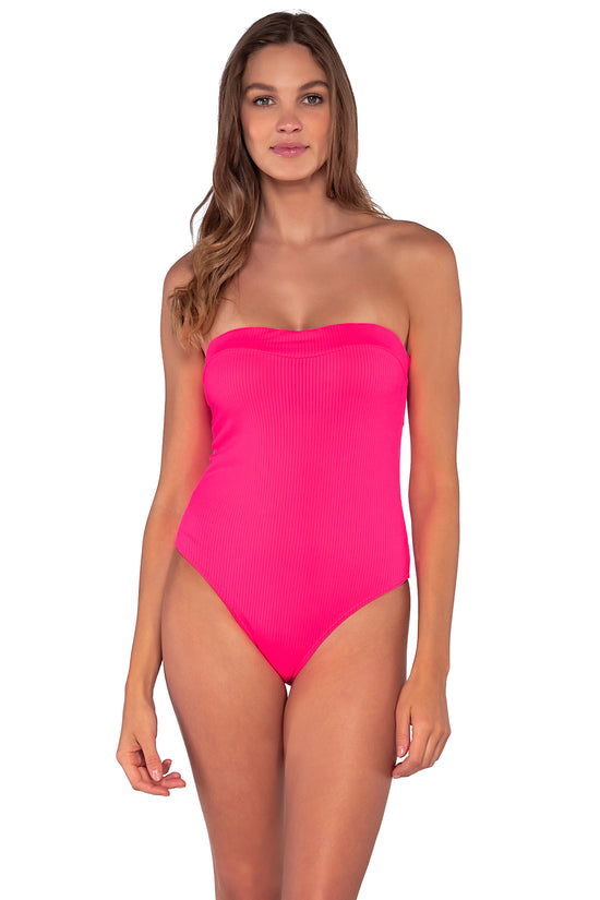 Sunsets Neon Pink Marion Maillot One Piece