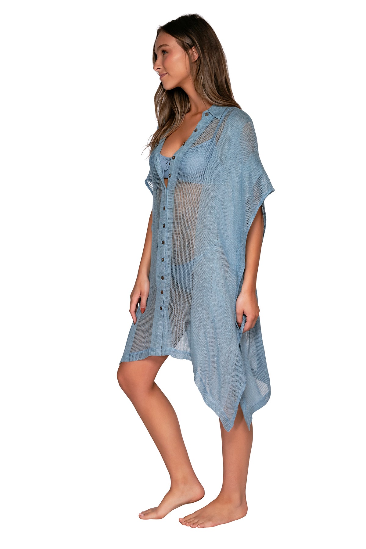 Side view of Swim Systems Monterey Shore Thing Tunic