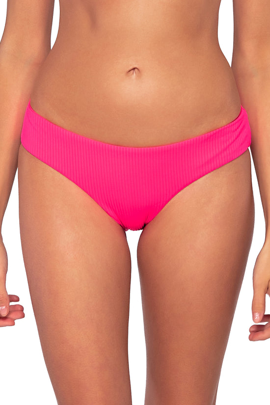 Front view of Sunsets Neon Pink Alana Hipster Bottom