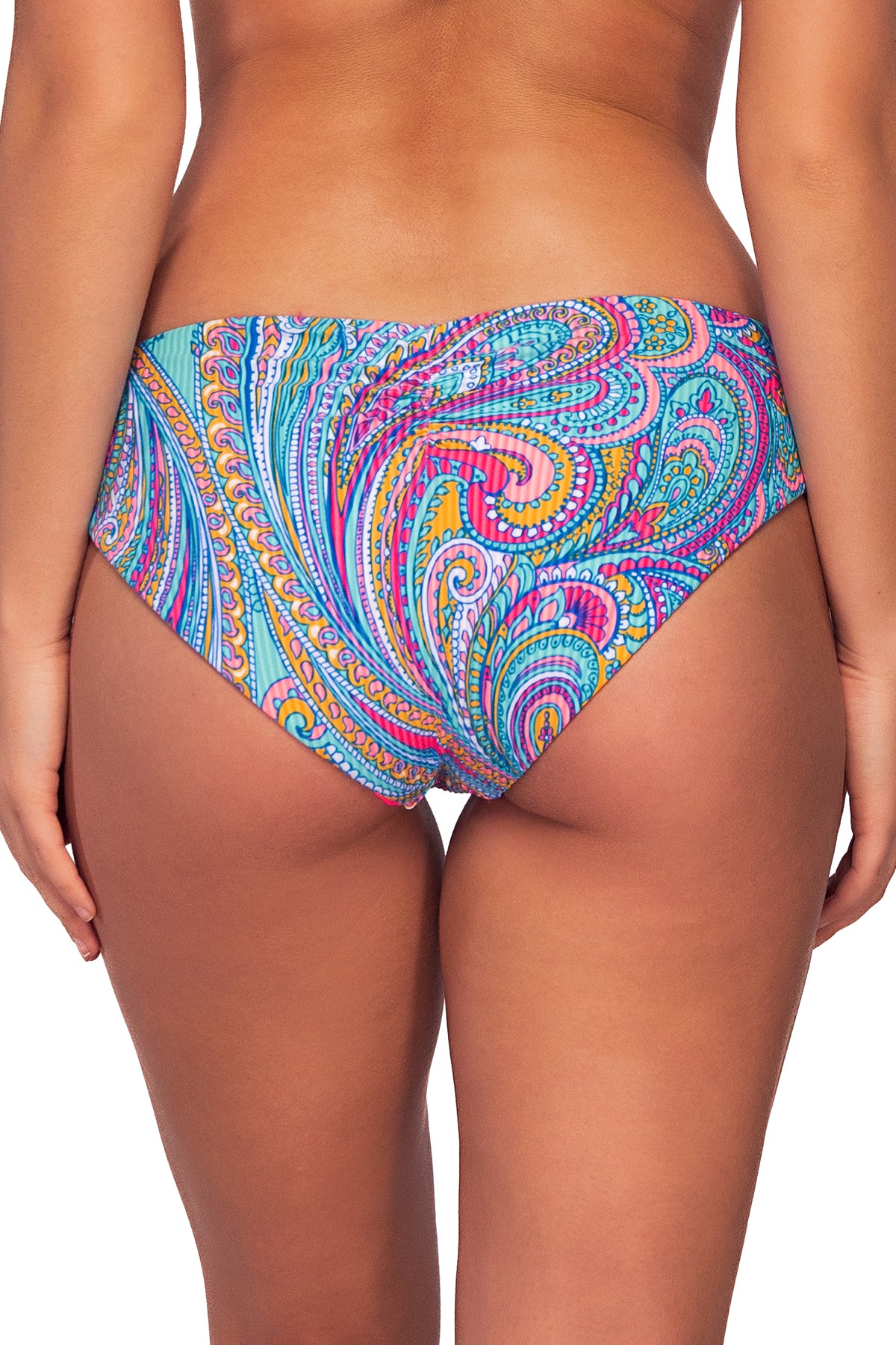 Back view of Sunsets Paisley Pop Alana Hipster Bottom