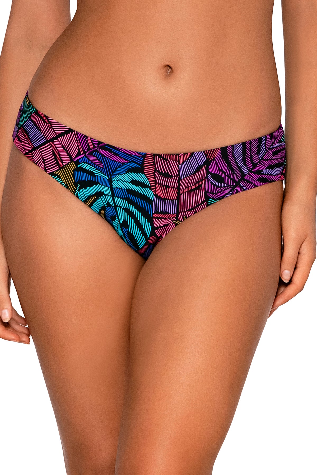 Front view of Sunsets Panama Palms Alana Hipster Bottom