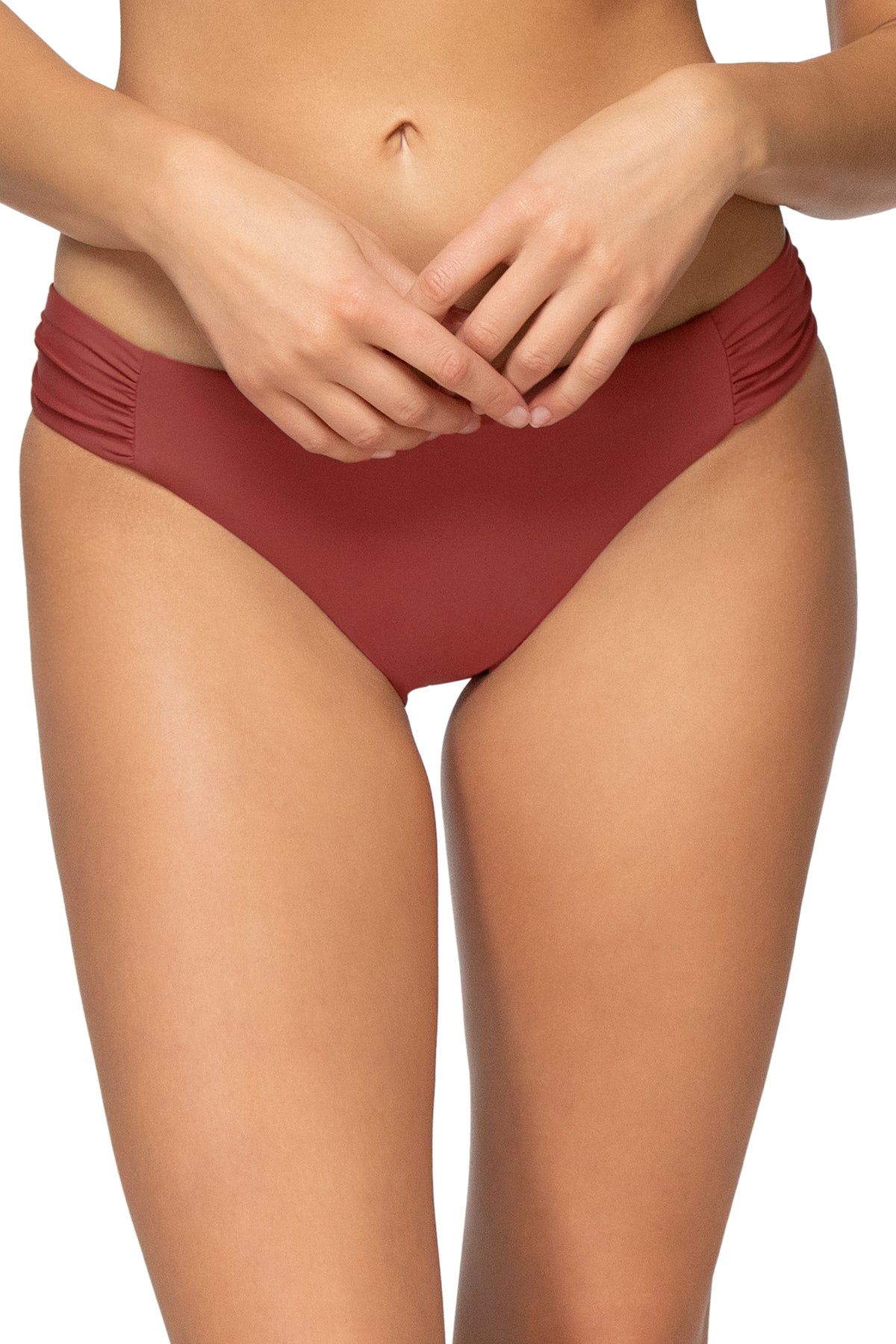 Front view of Sunsets Tuscan Red Femme Fatale Hipster Bottom