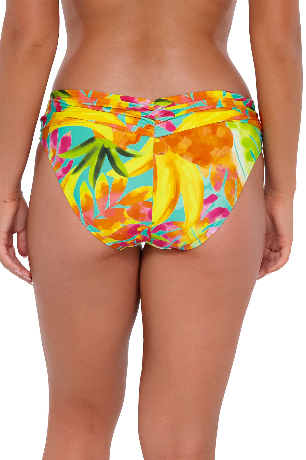 Back pose #4 of Taylor wearing Sunsets Lush Luau Unforgettable Bottom