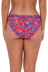 Back pose #1 of Taylor wearing Sunsets Rue Paisley Unforgettable Bottom