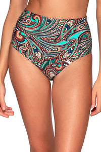 Front view of Sunsets Andalusia Hannah High Waist Bottom