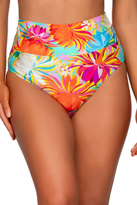 Front view of Sunsets Lotus Hannah High Waist Bottom