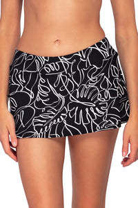 Front view of Sunsets Lost Palms Sporty Swim Skirt