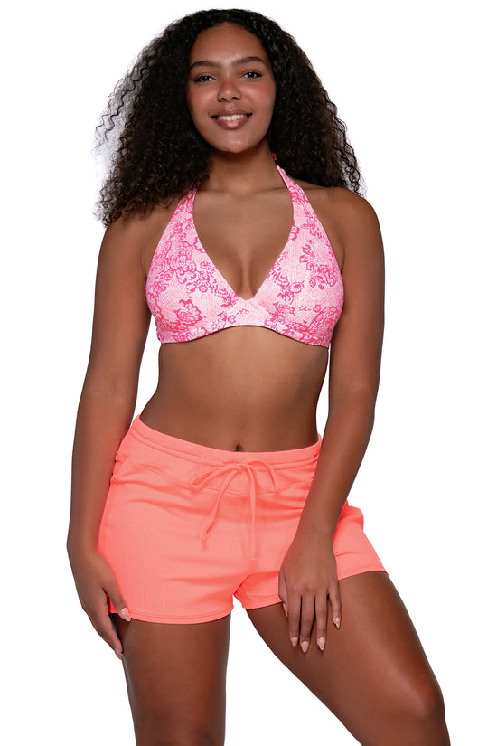 Front view of Sunsets Coral Cove Muse Halter Top