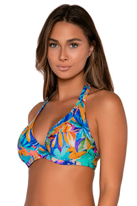 Side view of Sunsets Alegria Muse Halter Top