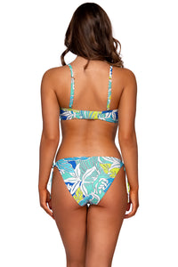 Back view of Sunsets Kailua Bay Crossroads Underwire Top with matching Everlee Tie Side bikini bottom