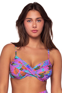 Front view of Sunsets Isla Bonita Crossroads Underwire Top