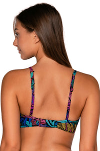 Back view of Sunsets Panama Palms Crossroads Underwire Top