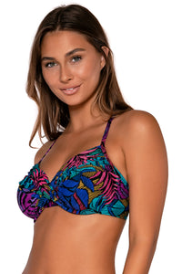Side view of Sunsets Panama Palms Crossroads Underwire Top