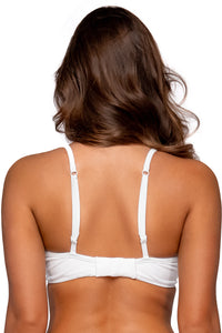 Back view of Sunsets White Lily Crossroads Underwire bikini top