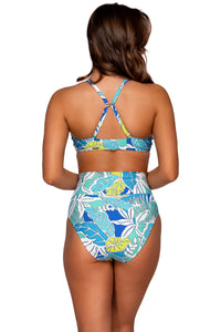 Sunsets Swimwear Hannah Seaside Aqua High Waist Bikini Bottom 33B
