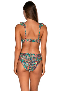 Back view of Sunsets Andalusia Unforgettable Bottom with matching Willa Wireless bikini top