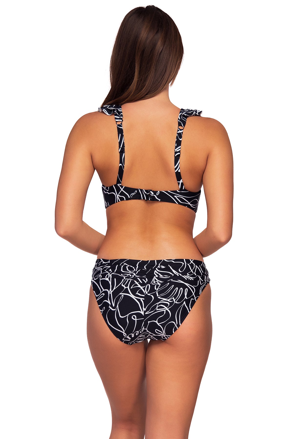 Back view of Sunsets Lost Palms Willa Wireless Top