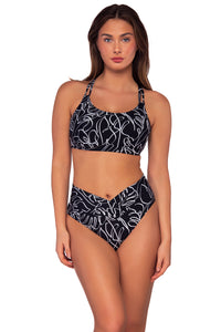 Front view of Sunsets Lost Palms Summer Lovin V-Front Bottom with matching Taylor Bralette