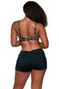 Back view of Sunsets Lost Palms Taylor Bralette Top with matching Laguna Swim Short