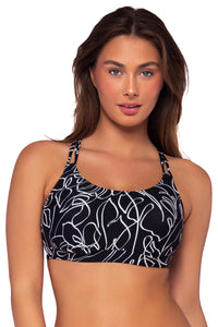 Front view of Sunsets Lost Palms Taylor Bralette Top