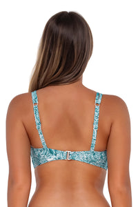 Back pose #1 of Taylor wearing Sunsets By the Sea Taylor Bralette Top