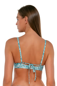 Back pose #1 of Daria wearing Sunsets By the Sea Brooke U-Wire Top