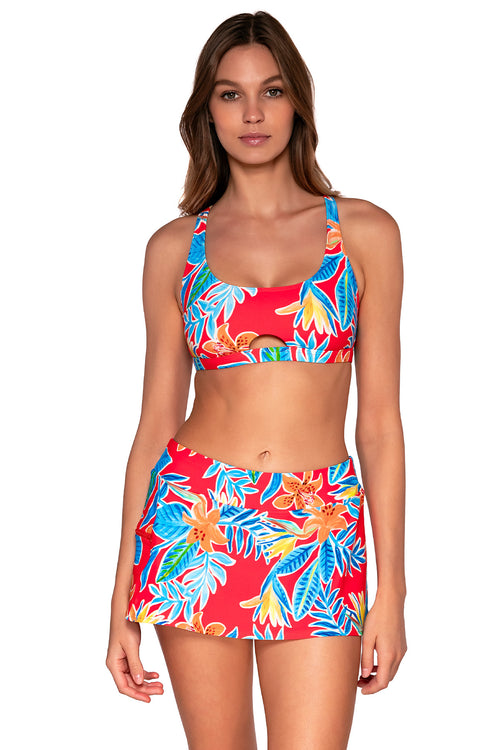 Sunsets Tiger Lily Sporty Swim Skirt