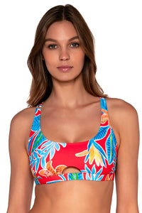 Front view of Sunsets Tiger Lily Brandi Bralette Top