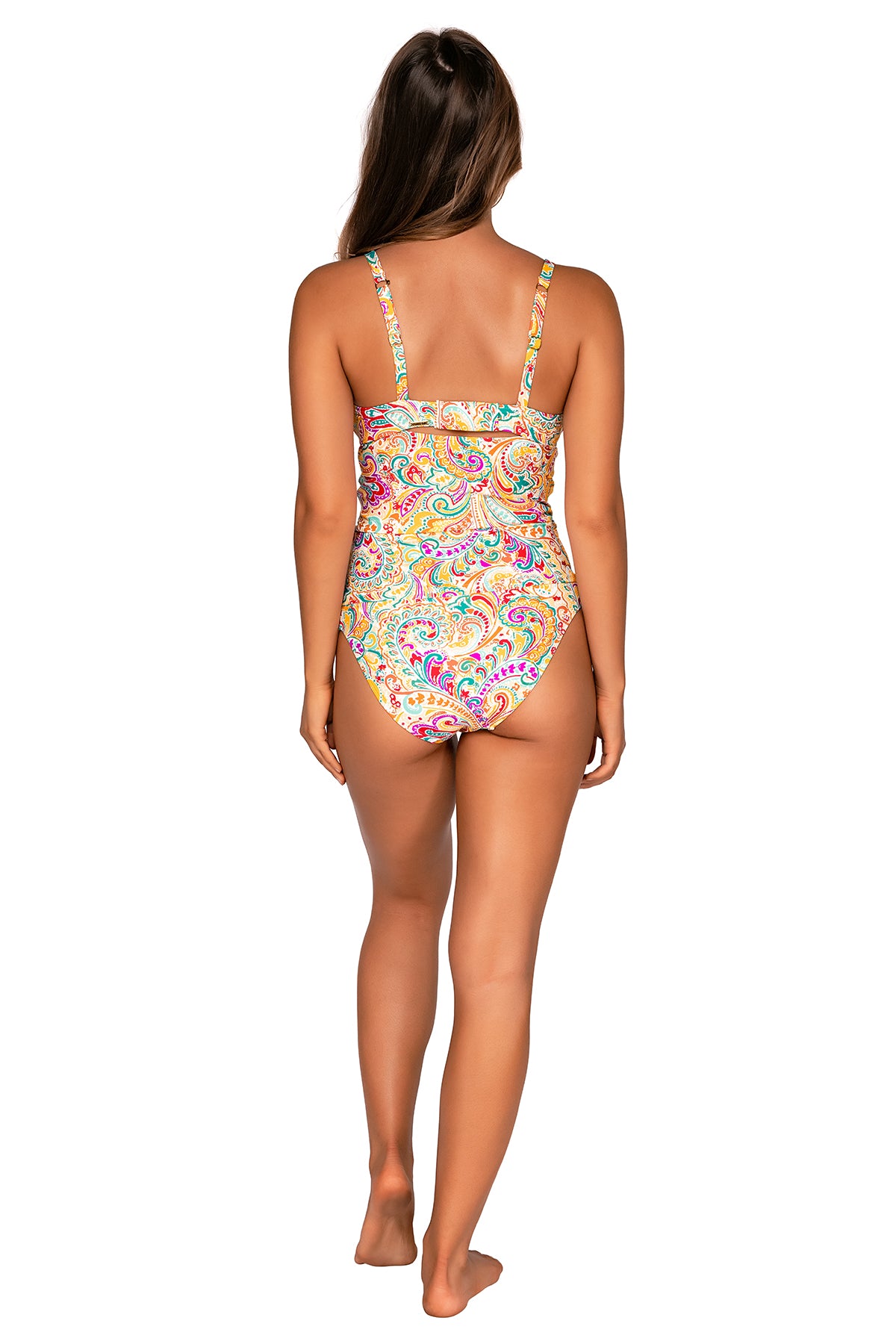 Back view of Sunsets Phoenix Serena Tankini Top