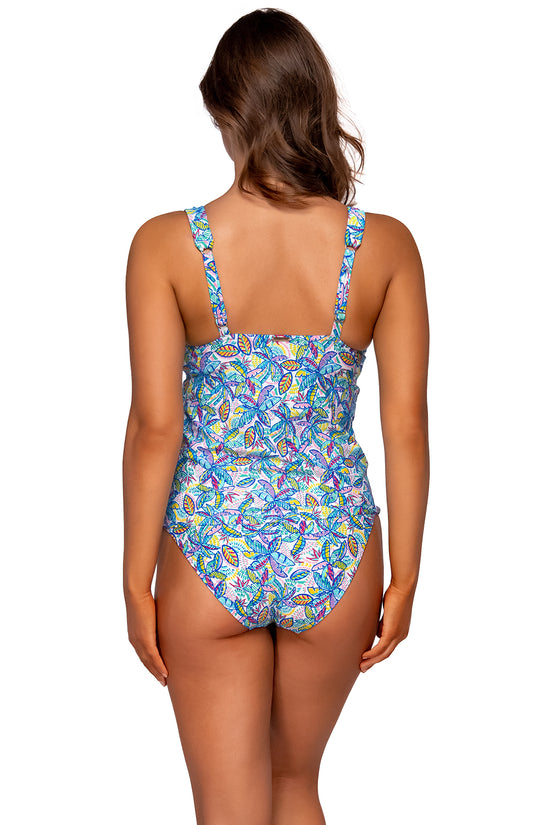 Back view of Sunsets Rainbow Falls Elsie Tankini Top
