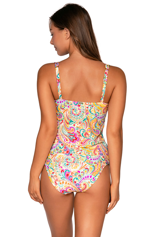Back view of Sunsets Phoenix Taylor Tankini Top