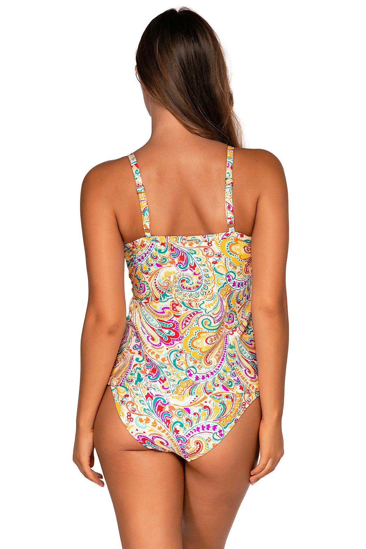 Back view of Sunsets Phoenix Forever Tankini Top