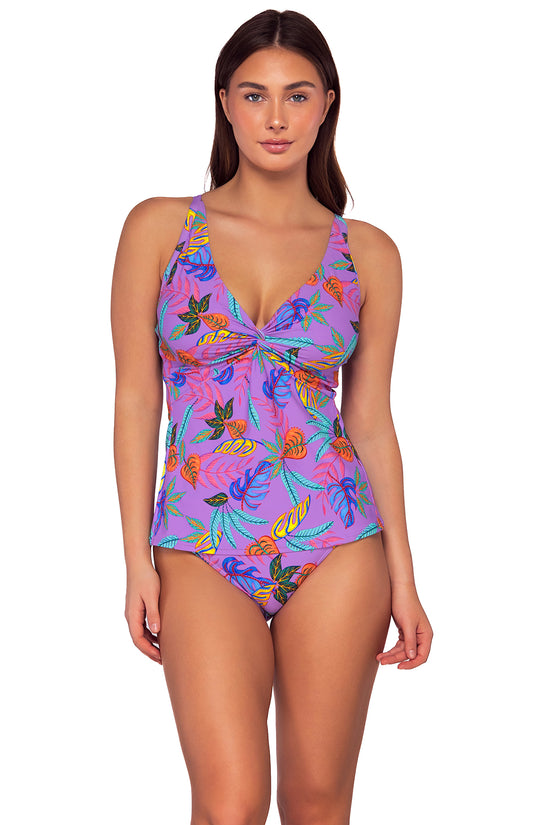 Front view of Sunsets Isla Bonita Forever Tankini Top