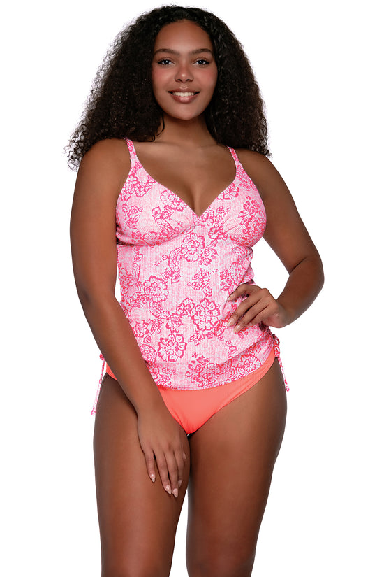 Front view of Sunsets Escape Coral Cove Cassie Tankini