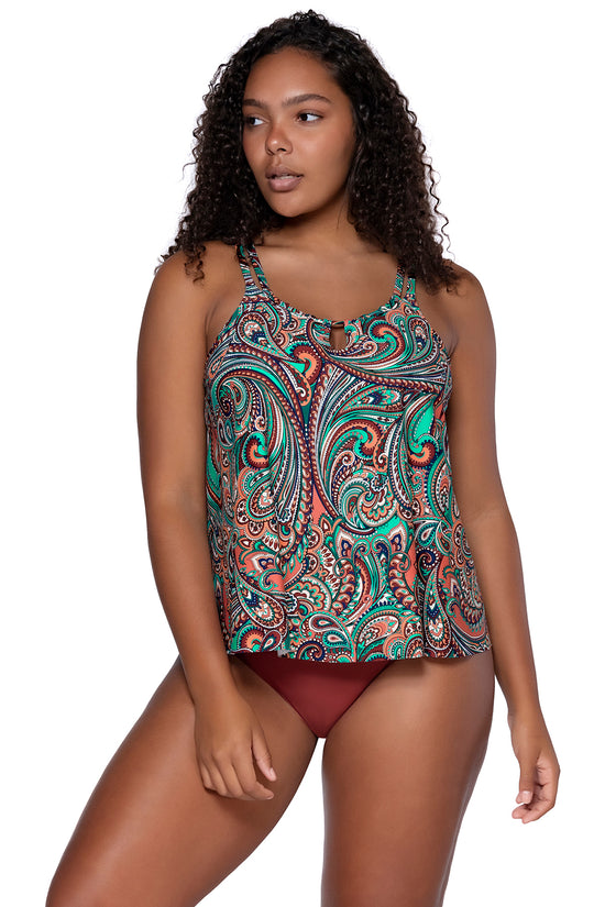 Front view of Sunsets Escape Andalusia Sadie Tankini Top