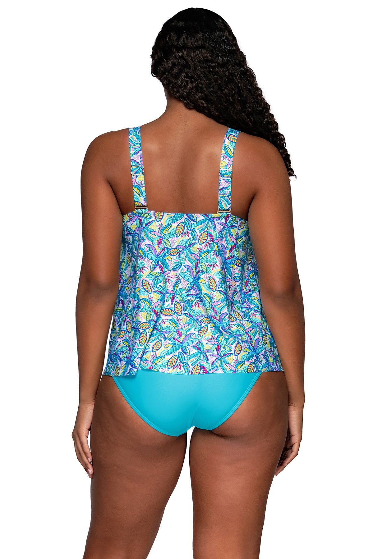 Back view of Sunsets Escape Rainbow Falls Sadie Tankini Top