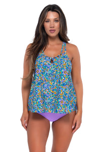 Sunsets Escape Pansy Fields Sadie Tankini Top