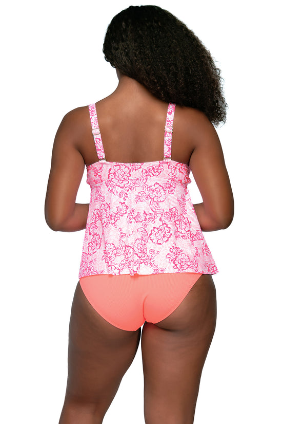Back view of Sunsets Escape Coral Cove Marin Tankini Top