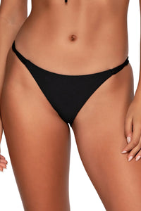 Front view of Swim Systems Onyx Black Leah Bottom