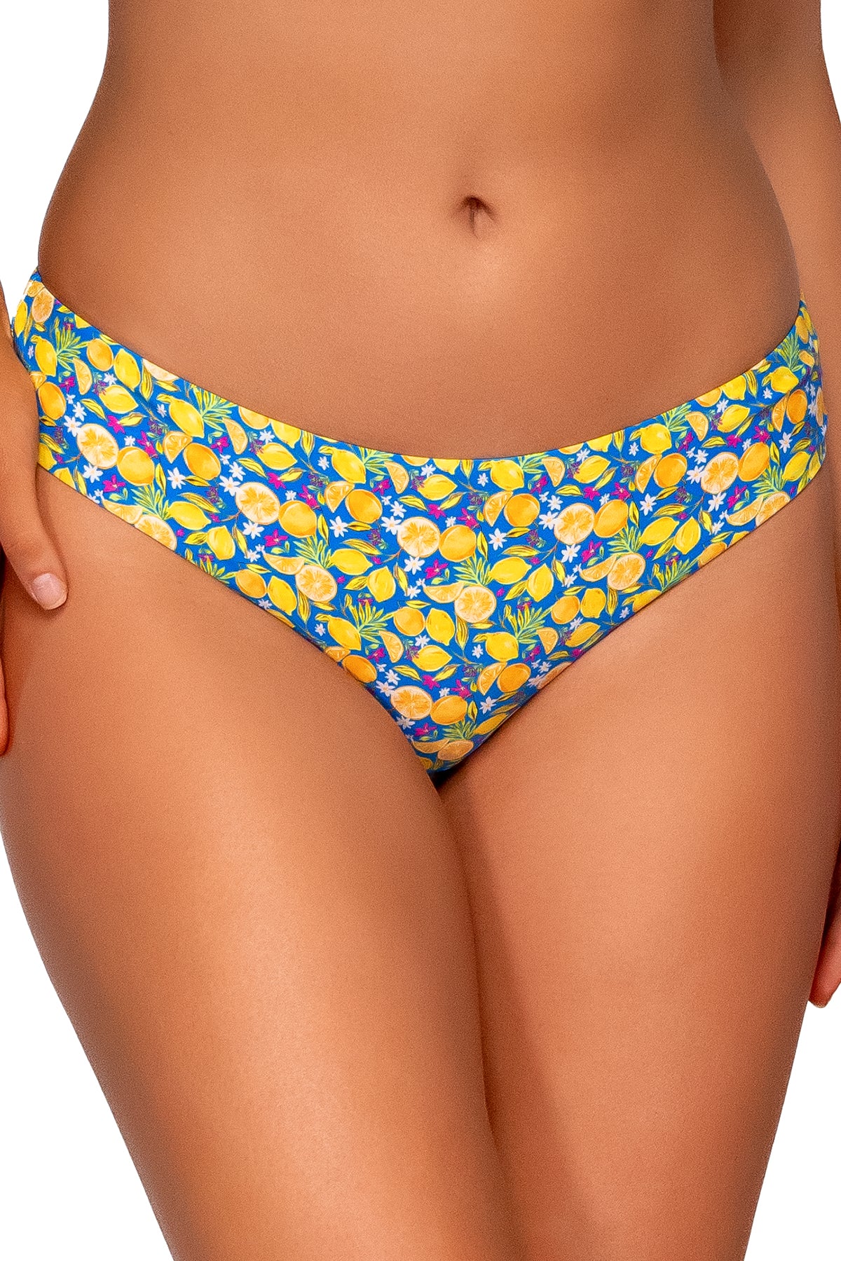 Front view of Swim Systems Limone Hazel Hipster Bottom