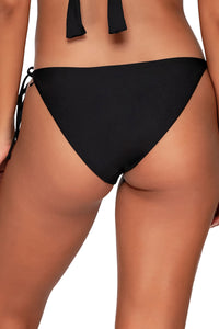 Back view of Swim Systems Black McKenna Tie Side Bottom